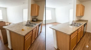 image of before-and-after cleaning comparison